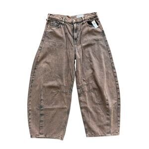 NWT Gap High Rise UltraSoft Horseshoe Jeans Denim Vintage Brown 30 10R Tie Waist